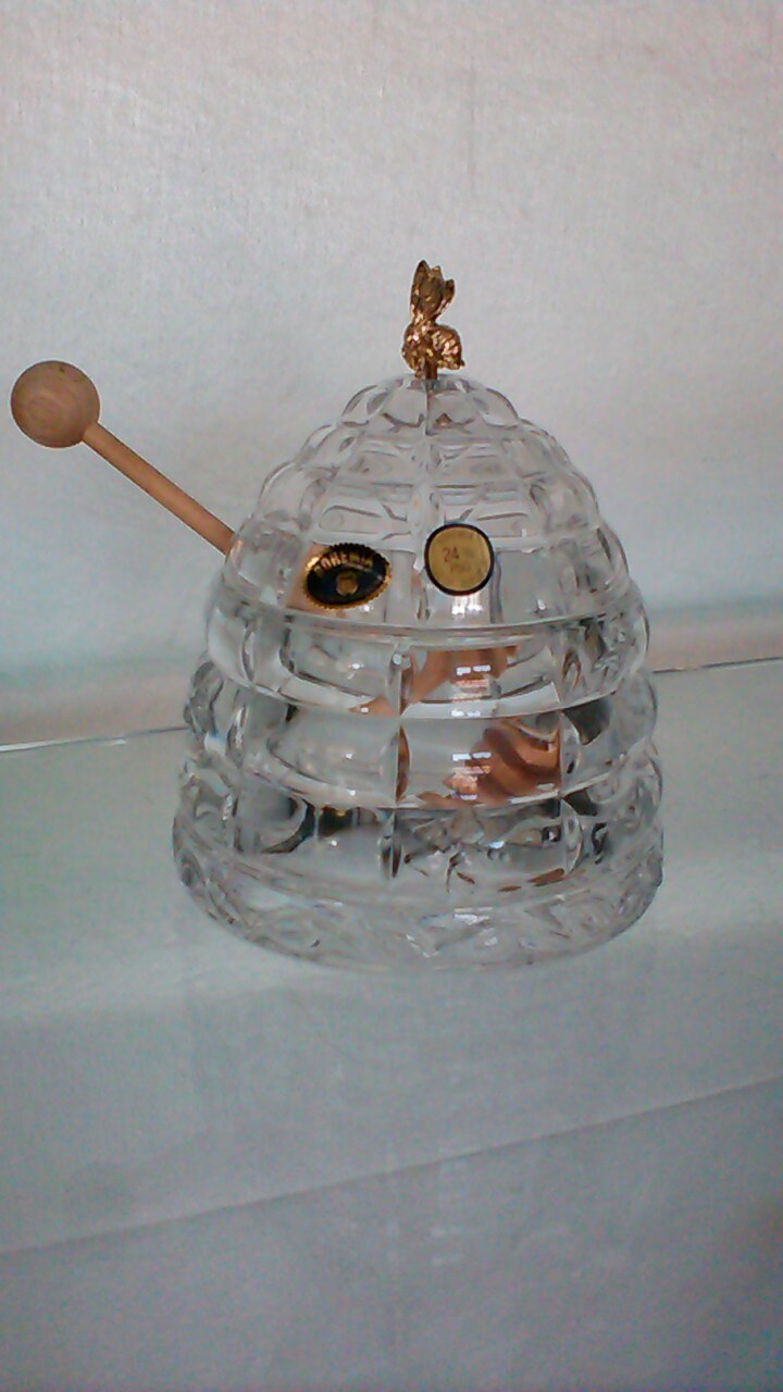 RUCHE POUR LE MIEL EN CRISTAL DE BOHEME