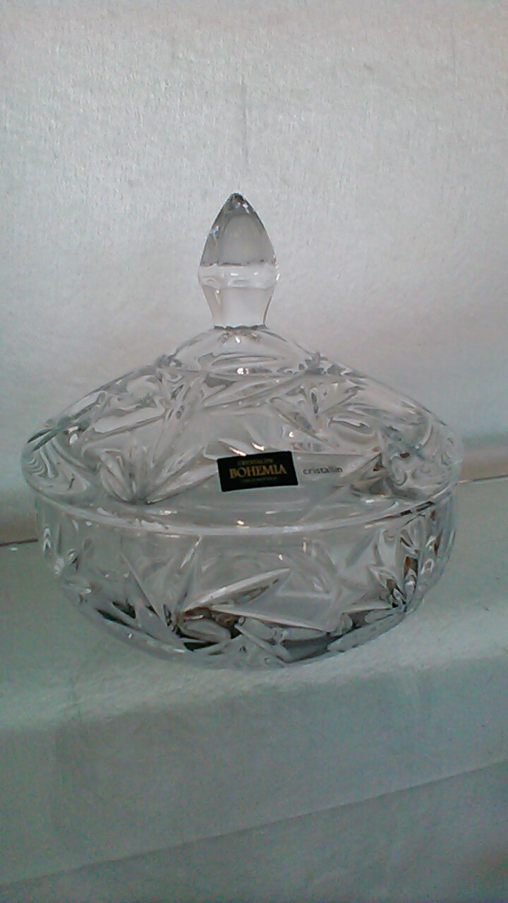 BONBONNIERE PINWHELL EN CRISTALLIN DE BOHEME