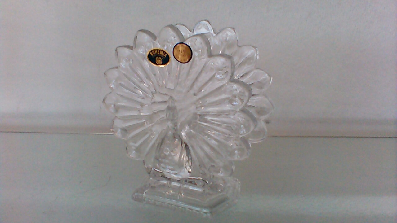 PORTE SERVIETTE PAON EN CRISTAL